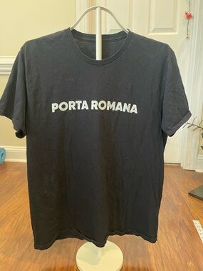 Porta Romana Rome Souvenir Graphic T-Shirt Black - Size Large